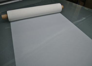 Tissu de maille blanc d'impression d'écran de polyester de tension élevée pour l'impression de T-shirt