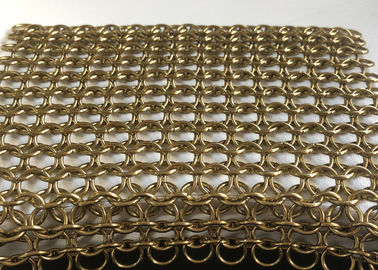 Grillage d'anneau d'acier inoxydable d'or/maille décoratifs maillon de chaîne pour le rideau