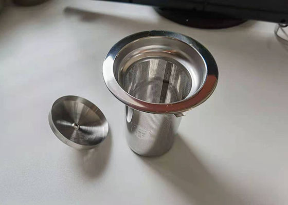 tamis réutilisable de thé en métal de 5cm Sus304 FDA avec le couvercle