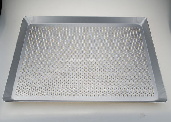 baguette perforée en aluminium Tray For Oven de 400x300mm