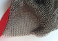 Gants réversibles d'acier inoxydable du niveau 5 de sécurité avec la couleur d'argent de courroie de textile