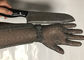 gants prolongés de maille d'acier inoxydable de cotte de maille de manchette de 19cm pour l'abattage