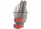 Trois gants d'acier inoxydable de boucher des doigts 304L avec la courroie de crochet