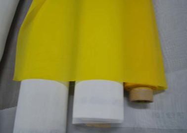 Armure toile 100% en soie de tissu de boulonnage de polyester de jaune avec la largeur de 1.15-3.6m