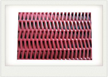 Ceinture rouge de maille de polyester avec le convoyeur en spirale pour l'asséchage de dessiccateur/boue de nourriture