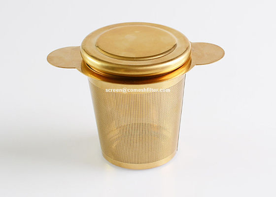 thé inoxydable Infuser d'or de 100x65mm pour le thé de feuilles mobiles