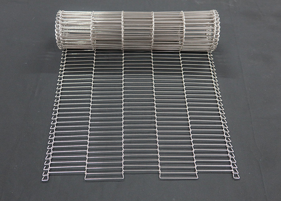 Un bon prix. 1 mm enrober de chocolat alimentaire filet de fil de convoyeur de ceinture en acier inoxydable flat flex en ligne
