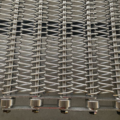 Un bon prix. Custom Chain Driven 304 Stainless Steel Spiral Wire Mesh Conveyor Belt for Fried Foods Industries en ligne
