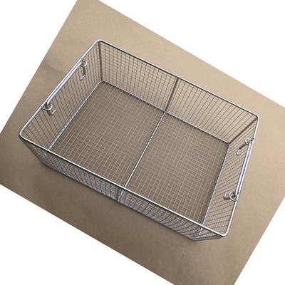 Un bon prix. 304 Stainless Steel Woven Mesh Basket Industrial Workshop Cleaning Storage Metal Wire Mesh Basket en ligne