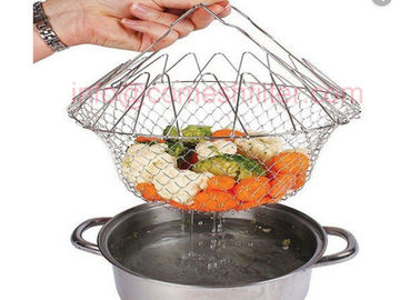 Un bon prix. La catégorie comestible 12 dans 1 panier pliable de chef d'outil de cuisine en acier préparent pour se transporter en ligne
