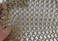 Acier inoxydable Ring Mesh Fabric Chainmail Curtain 304ss en métal de couleur d'or