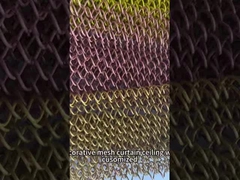 décoratif en métal en bobine draperie décor de plafond en aluminium en fil d'aluminium écran de treillis en chaîne des rideaux en métal