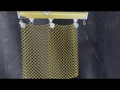 Rideau de plafond en aluminium doré décoratif en maille de bobine