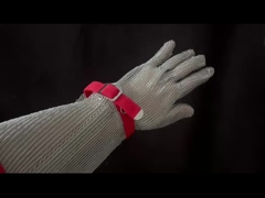 Gants en mailles d'acier inoxydable avec manchon étendu de 19 cm