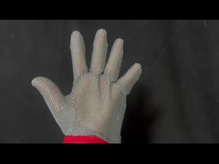 Gants en maille à anneau soudé en acier inoxydable à sangles en nylon