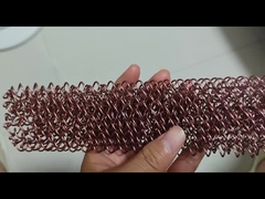 Rideaux en treillis métallique Finition en bronze Tissus en treillis métallique suspendus Diviseurs de salle pour plafond