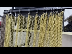 Rideau décoratif en maille métallique dorée, rideau en treillis métallique pour la décoration intérieure