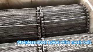 Bande transporteuse en spirale du grillage SS316 anticorrosion pour les lignes alimentaires chimiques