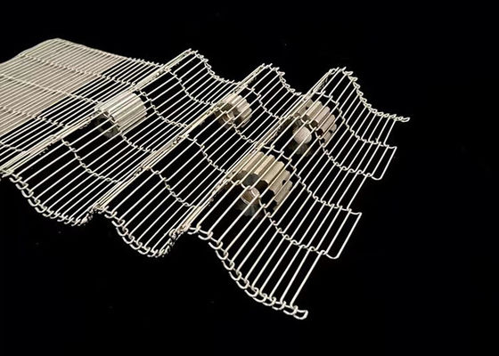fil Mesh Conveyor Belt Stainless Steel Flex For Chocolate plat de 3mm