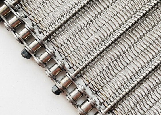 Le maillon de chaîne 1mm solides solubles câblent la boulangerie de cuisson de Mesh Conveyor Belt For Oven