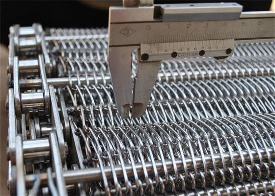 Spirale de maillon de chaîne d'acier inoxydable de Mesh Conveyor Belt 304 de fil de la catégorie comestible 0.5mm