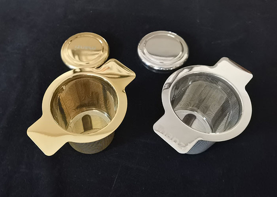 Un bon prix. Tamis de polissage électrolytique de thé de feuilles mobiles en métal avec la poignée et le couvercle en ligne
