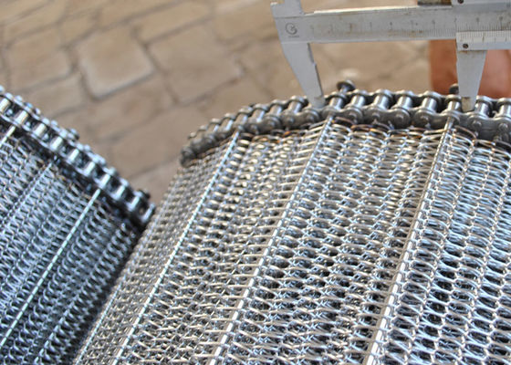 Métal Mesh Conveyor Belt de la catégorie comestible 304SS 120cm pour le refroidissement de lavage de cuisson