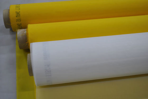 maille d'impression d'écran de 77T 100%Polyester pour l'impression de céramique avec la couleur jaune