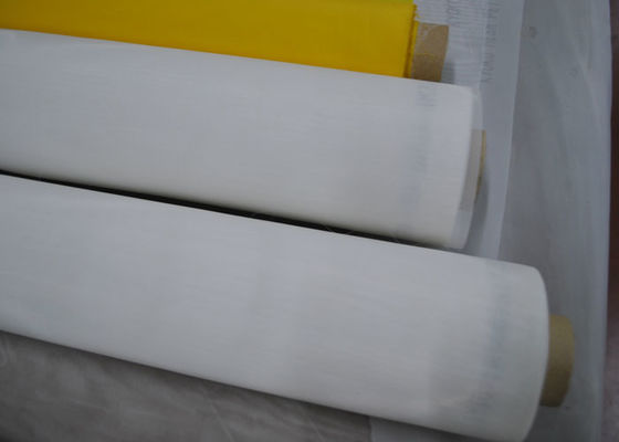 Maille blanche ou jaune d'impression d'écran du polyester 64T pour l'impression en verre