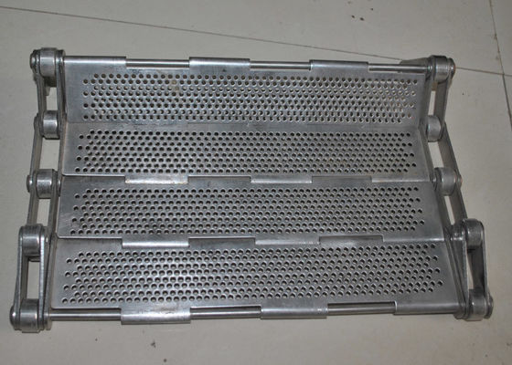Lien fait sur commande Mesh Bakery Conveyor Belt, de plat de lamelle d'acier inoxydable de chaîne en métal acier 304 316 galvanisé par acier au carbone