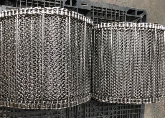 Chaîne en acier inoxydable Ss 304 ceinture de convoyeur en spirale Balance métallique tissée 180 degrés