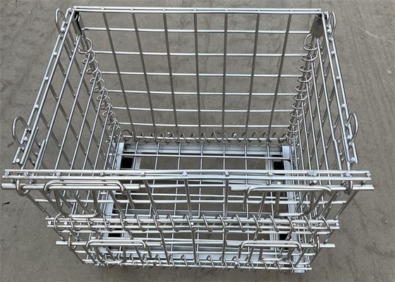 Un bon prix. Cage de stockage en treillis métallique empilable Contenant pliable soudé en acier galvanisé en acier inoxydable en ligne
