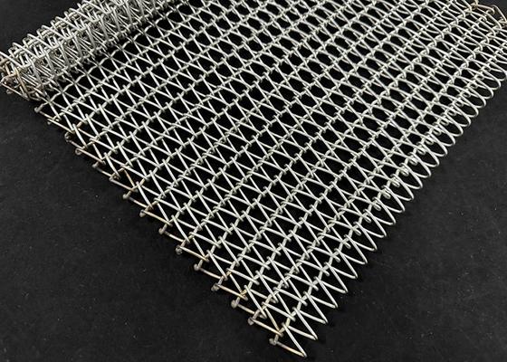 304 314 316 Ceinture de convoyeur en acier inoxydable équilibrée en spirale tissée en treillis métallique