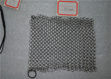 Un bon prix. Épurateur carré de Chainmail d'acier inoxydable de forme non-toxique pour la cuisine en ligne