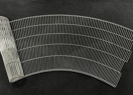 304 316L en acier inoxydable courbe maillage ceinture d'échelle ceinture de convoyeur