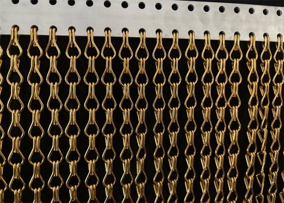 Rideau en chaîne à double crochet en aluminium coloré / Rideau en chaîne en treillis en treillis métallique décoratif