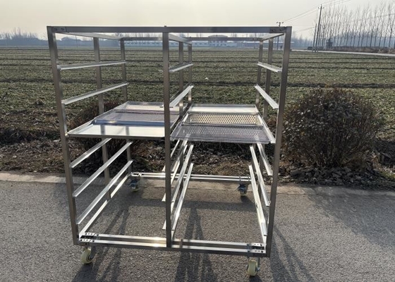 Taille personnalisée en acier inoxydable 304 316 Tray Rack Trolley avec plateau correspondant pour la cuisson et le séchage