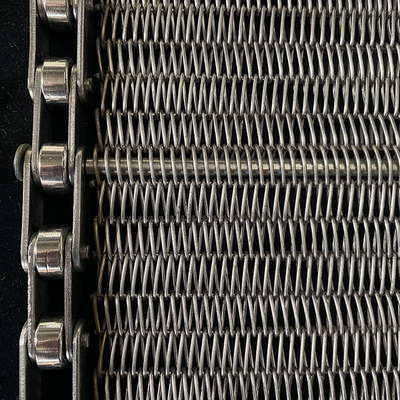 Un bon prix. Capacité de charge élevée 50 à 2000 kg/m2 Ceinture de convoyeur en treillis métallique Structure de tissage équilibrée pour charges lourdes en ligne