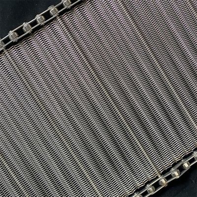En acier inoxydable, ceinture de treillis métallique en spirale équilibre ceinture de treillis métallique avec chaîne pour convoyeur