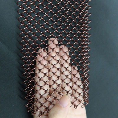 Légère poids professionnel de l'aluminium métal de décoration de fil de chaîne de maillage de rideau pour la décoration du plafond de l'hôtel