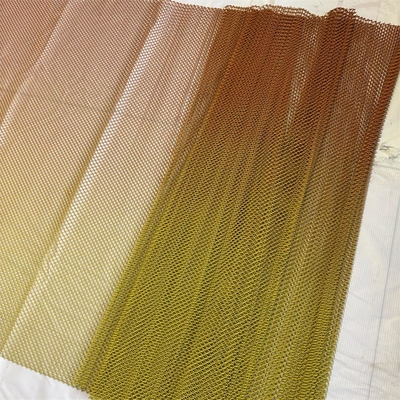 Gradient Couleur en aluminium Mesh Mesh Metal Chain Link Link Mesh Coil Drapey Mesh rideau pour décoration murale