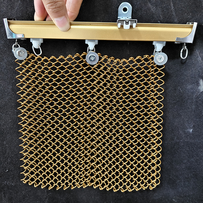 Un bon prix. Gold Flexible Aluminium Metal Chain Link Cpol Drapery Decorative Wire Mesh Curain en ligne
