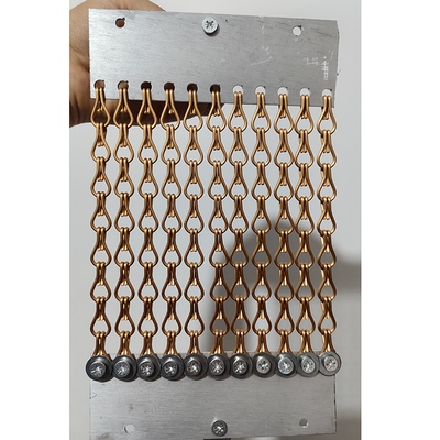 Un bon prix. Gold  Anodized Chain Mail Decorative Metal Link Mesh Curtain Aluminium Alloy Coil Drapery en ligne