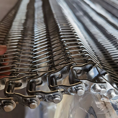 Custom Size 304 Stainless Steel Spiral Grid Wire Mesh Conveyor Belt for Cooling Bread