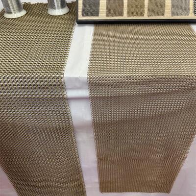 Écran décoratif d'anneau de maille de maille d'anneau de maillon de chaîne d'acier inoxydable de couleur d'or