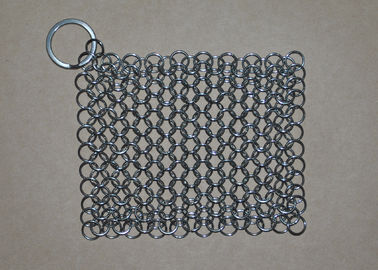 Un bon prix. Épurateur rectangulaire de fil d'acier inoxydable d'épurateur de casserole de fonte de Chainmail en ligne