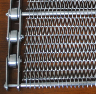 Un bon prix. Bande transporteuse en spirale en acier inoxydable 304 et acier au carbone résistant à la chaleur pour fours à biscuits et pizzas en ligne