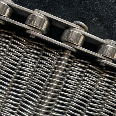 Grade alimentaire Métal à haute température Carbone Mesh Grille de lavage du four Chaîne de liaison tissée convoyeur spirale Ceinture de fil en acier inoxydable