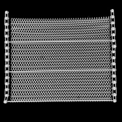 Un bon prix. Grade alimentaire Metal Chain Link Weave Wire Mesh 304 bande transporteuse en acier inoxydable pour biscuits Oven Boulangerie recuit Tunnel de refroidissement du four en ligne