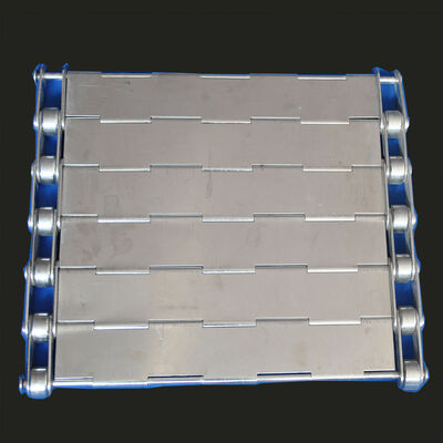 Metal Stainless Steel Slat Chain Link Metal Plate Chip conveyor belt for biscuit Oven Bakery annealing Furnace Tunnel  Cooling